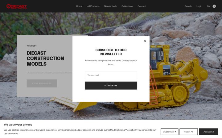 Екранна снимка на diecastconstruction.co.uk