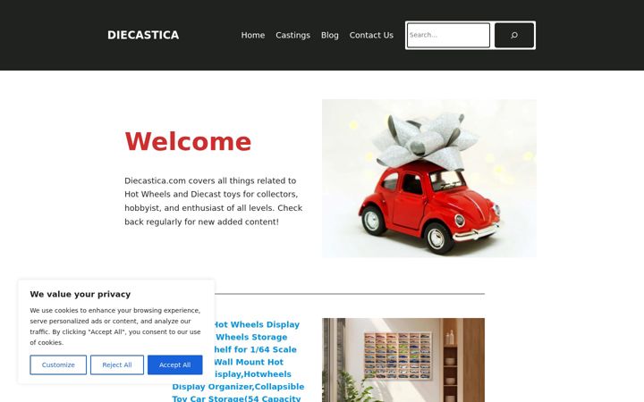 Screenshot of diecastica.com