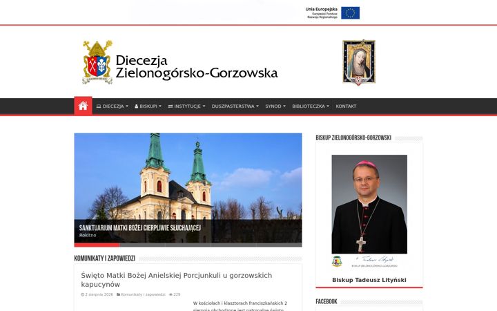 Snímek obrazovky diecezjazg.pl