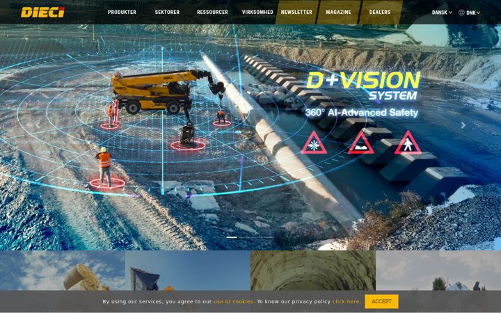 Screenshot of dieci-telehandlers.co.uk