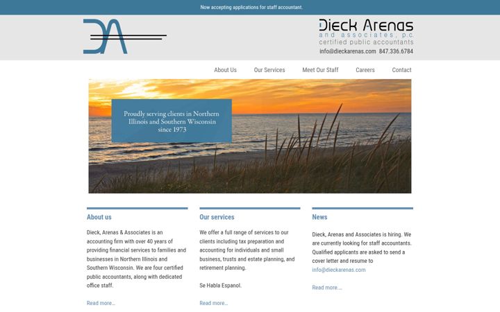 Screenshot of dieckarenas.com