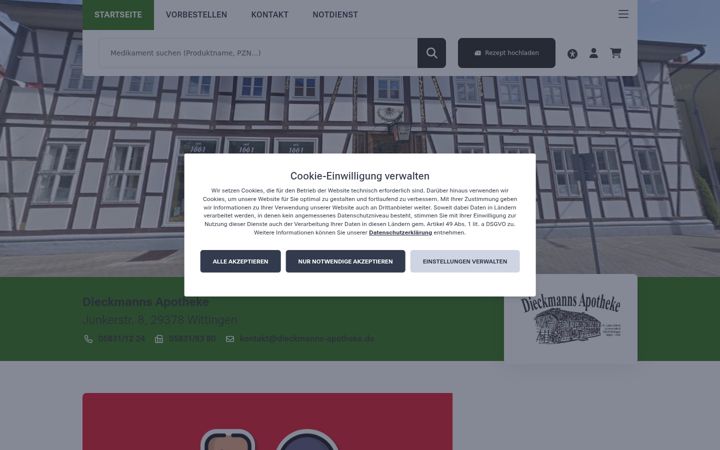Screenshot of dieckmanns-apotheke.de