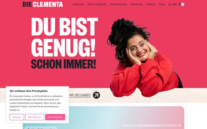 Ekrano kopija dieclementa.de