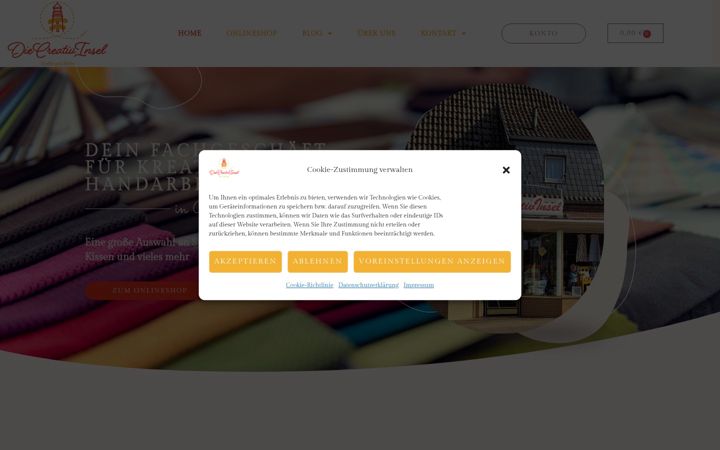 Screenshot of diecreativinsel.de
