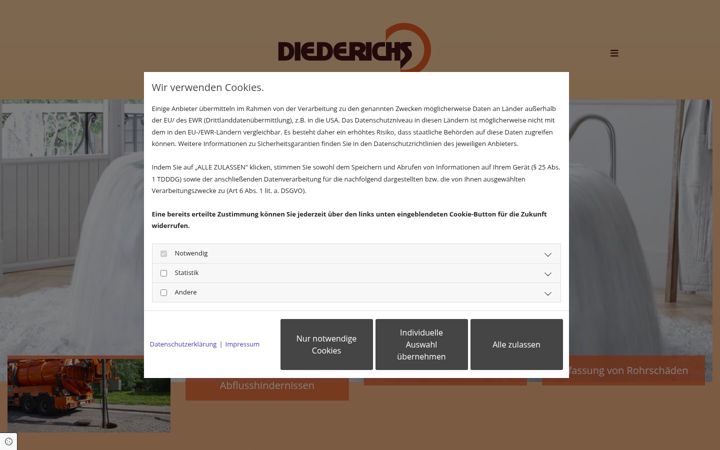 Screenshot of diederichs-kanalreinigung.de
