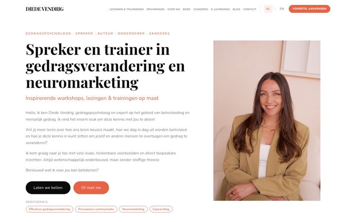 Screenshot of diedevendrig.nl