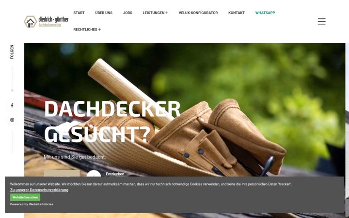 Screenshot of diedrich-dach.de