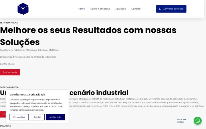 Screenshot stránky diedroindustrial.com.br