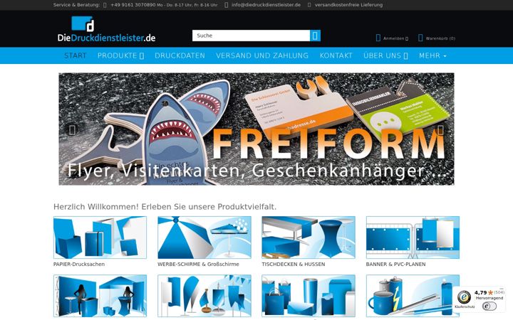 Screenshot of diedruckdienstleister.de