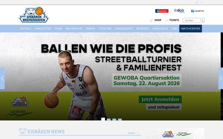 Screenshot of dieeisbaeren.de