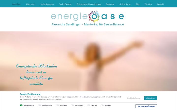 Skærmbillede af dieenergieoase.de