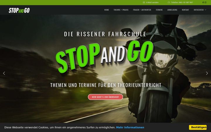 Screenshot of diefahrschule-stopandgo.de
