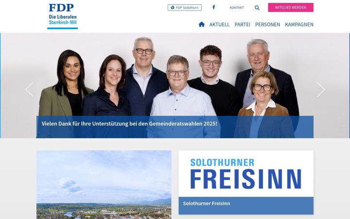Screenshot of diefdp.ch