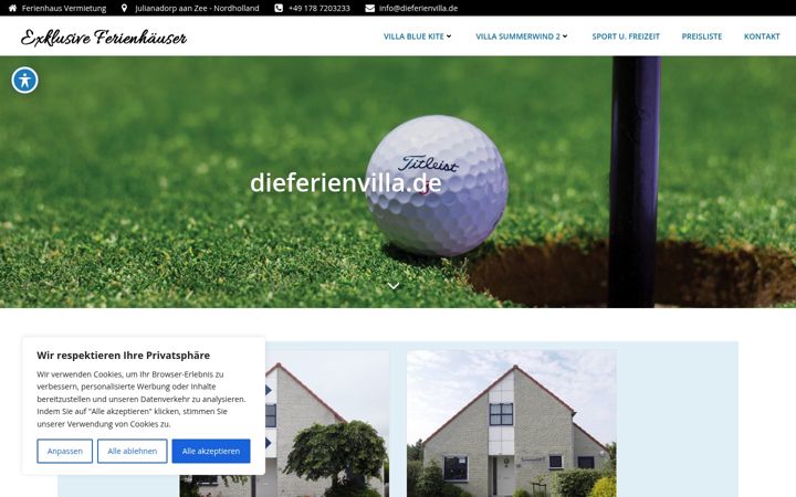 Screenshot of dieferienvilla.de