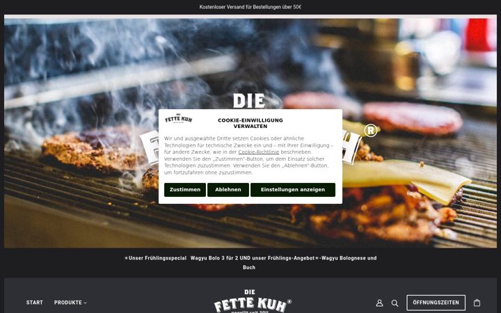 Screenshot von diefettekuh.de