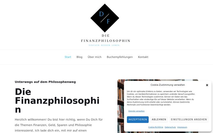Screenshot von diefinanzphilosophin.de