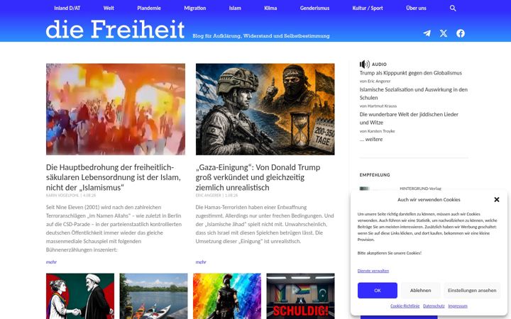 Screenshot von diefreiheit.info