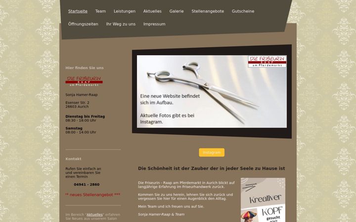 Screenshot of diefriseurin-raap.de