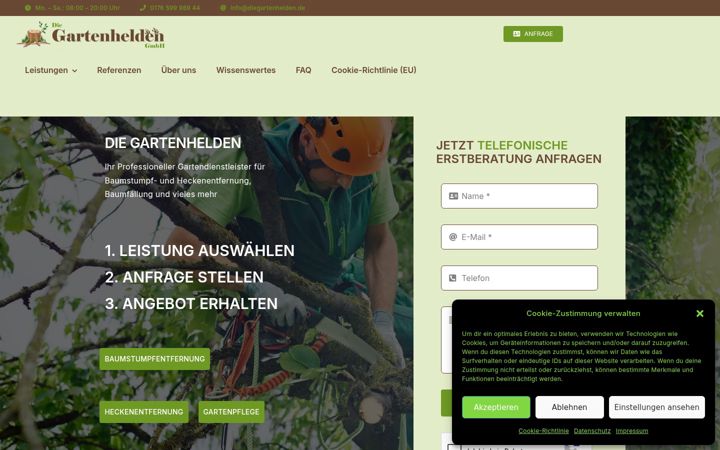 Screenshot of diegartenhelden.de