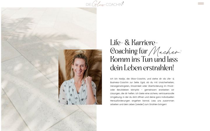 Screenshot of dieglowcoachin.de