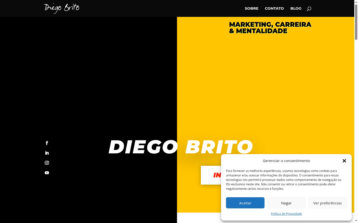 Sutikimo reklamjuostės, rodytos prieš bet kokią sąveiką, ekrano kopija