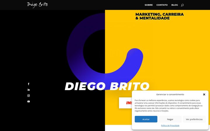 Screenshot stránky diegobrito.com.br