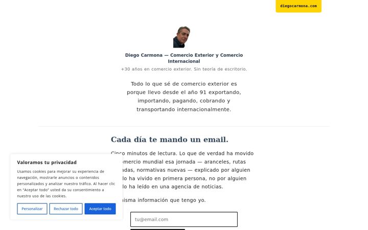 Screenshot of diegocarmona.com