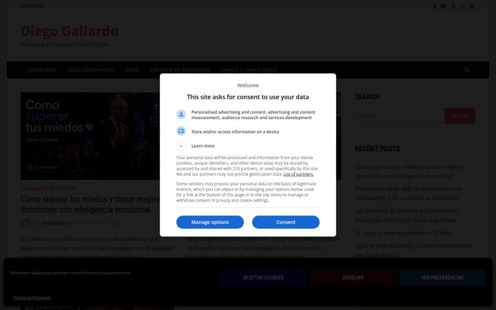 Ekraanipilt saidist diegogallardo.es