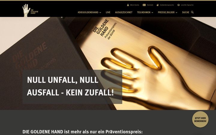Screenshot of diegoldenehand.de