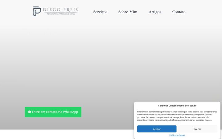 Ekrānuzņēmums no diegopreisadv.com.br