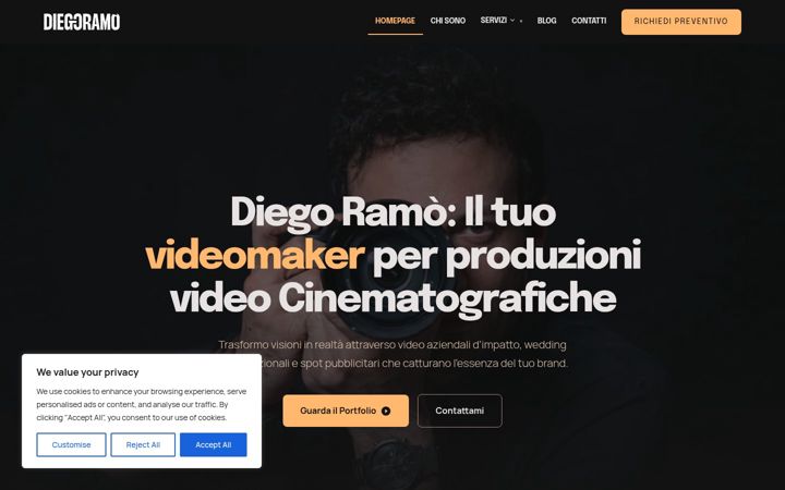 Captura de pantalla de diegoramo.it