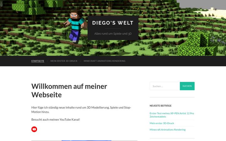 Screenshot von diegos-welt.de