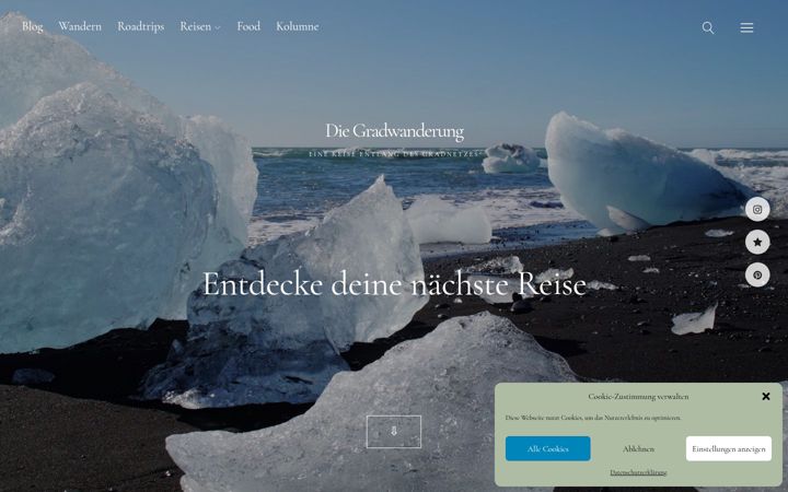 Screenshot of diegradwanderung.de
