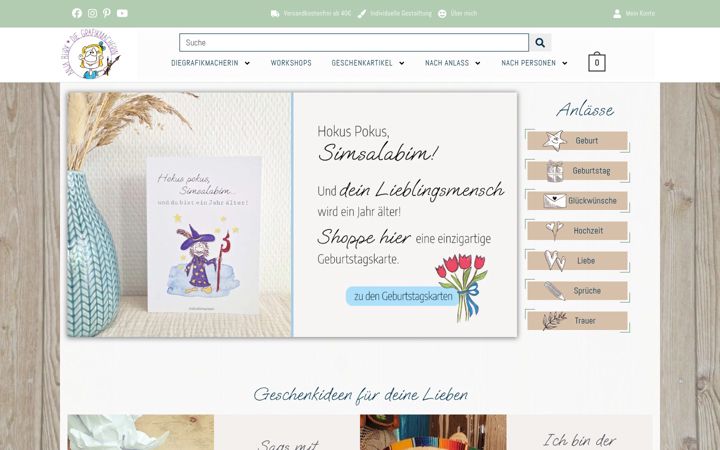 Screenshot von diegrafikmacherin.de