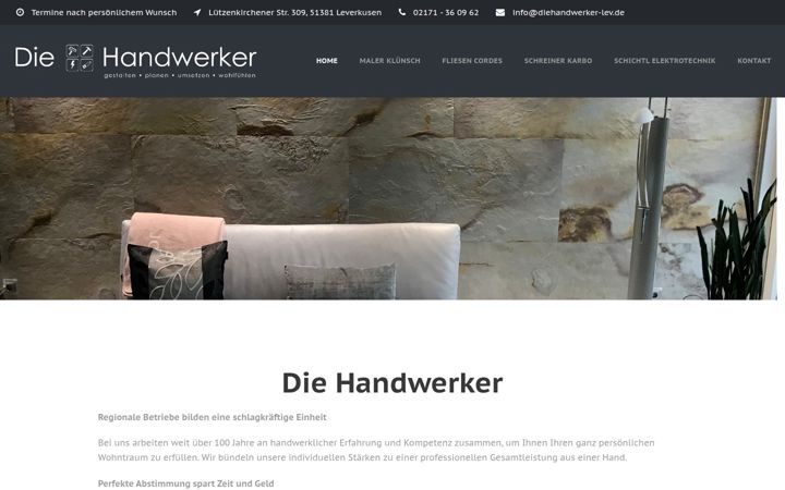 Screenshot of diehandwerker-lev.de