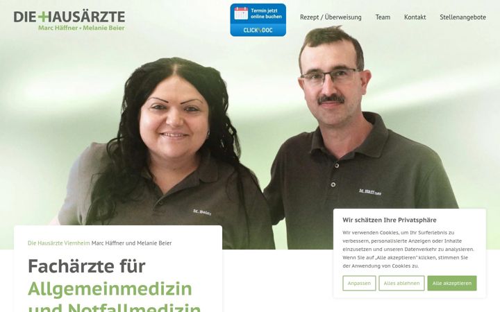 Screenshot di diehausaerzte.net
