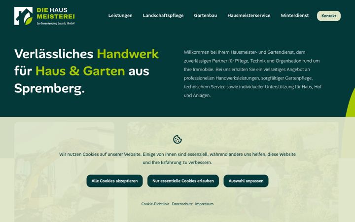 Screenshot of diehausmeisterei.de