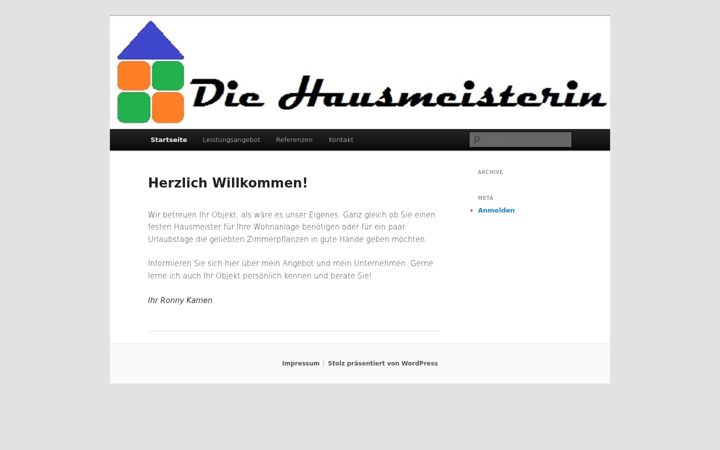 Screenshot von diehausmeisterin.de