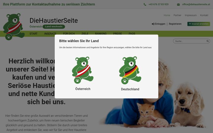 Screenshot of diehaustierseite.com