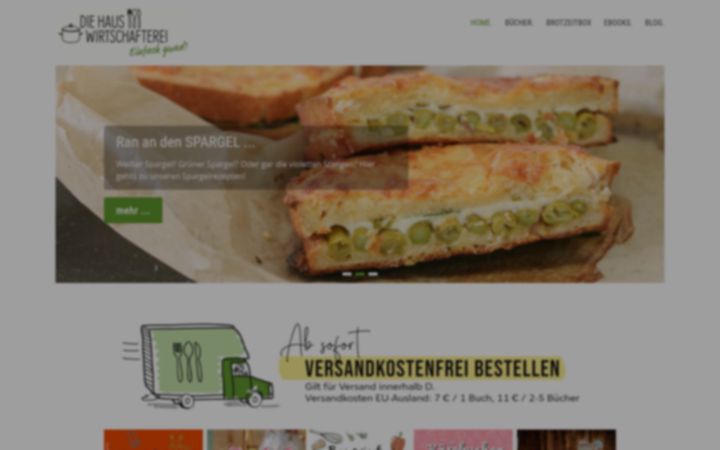 Screenshot von diehauswirtschafterei.de