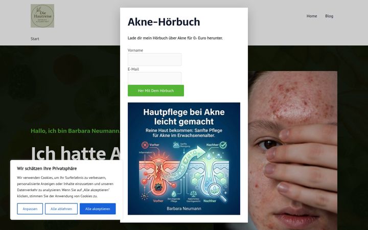 Screenshot von diehautreise.de