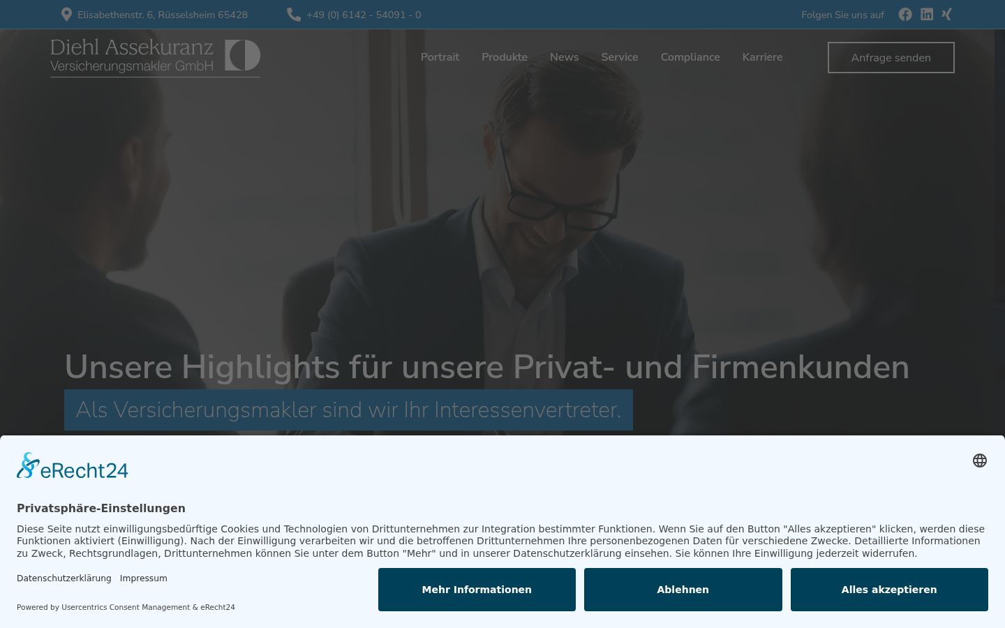 Screenshot tal-banner tal-kunsens muri qabel kwalunkwe interazzjoni