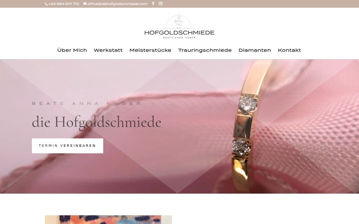 Screenshot of diehofgoldschmiede.com