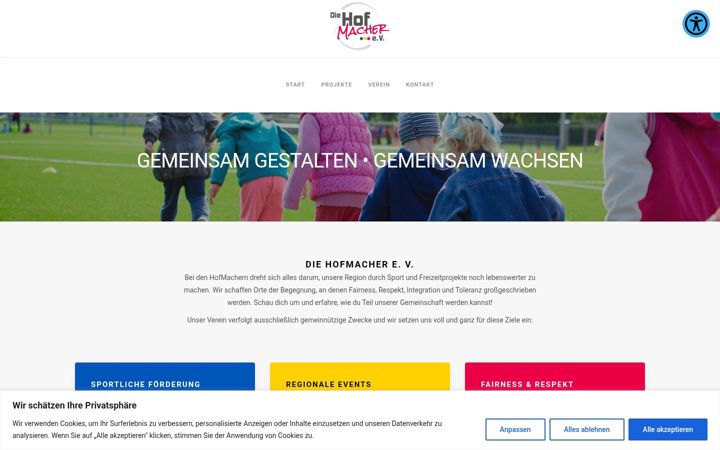 Screenshot of diehofmacher.de