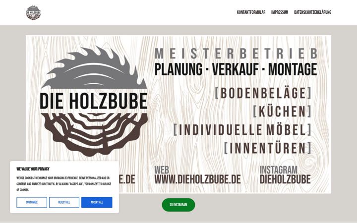Screenshot of dieholzbube.de