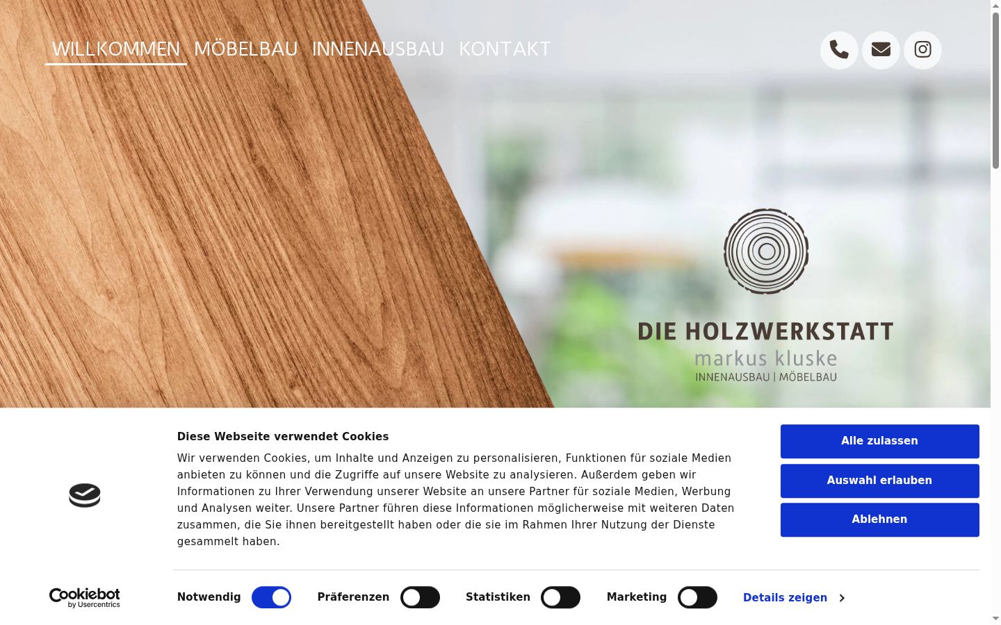 Screenshot tal-banner tal-kunsens muri qabel kwalunkwe interazzjoni