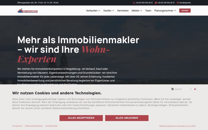 Screenshot of dieimmobilie-magdeburg.de