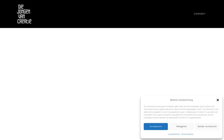 Screenshot of diejongenvancreatie.nl