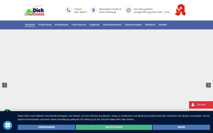 Screenshot of diek-apotheke.de