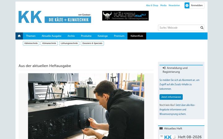 Screenshot of diekaelte.de